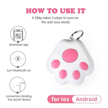 Dog Paw Mini GPS Tracker Cats, Dogs, Children, Elderly, Anti Lost Device, Intelligent Tracking Locator.