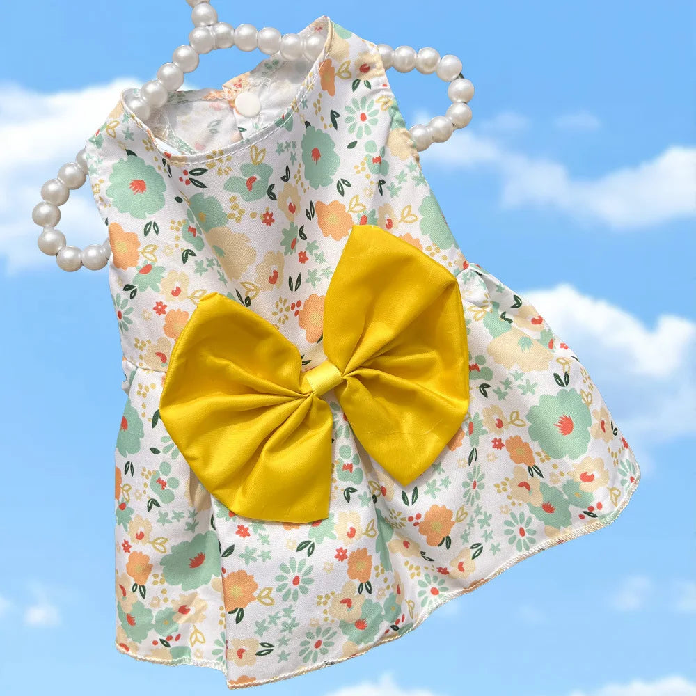 Dog Princess Dress,  Cute Printed Bow Lace,  Dog Dresses for Small, Medium, Puppies... Poodle , Chihuahua