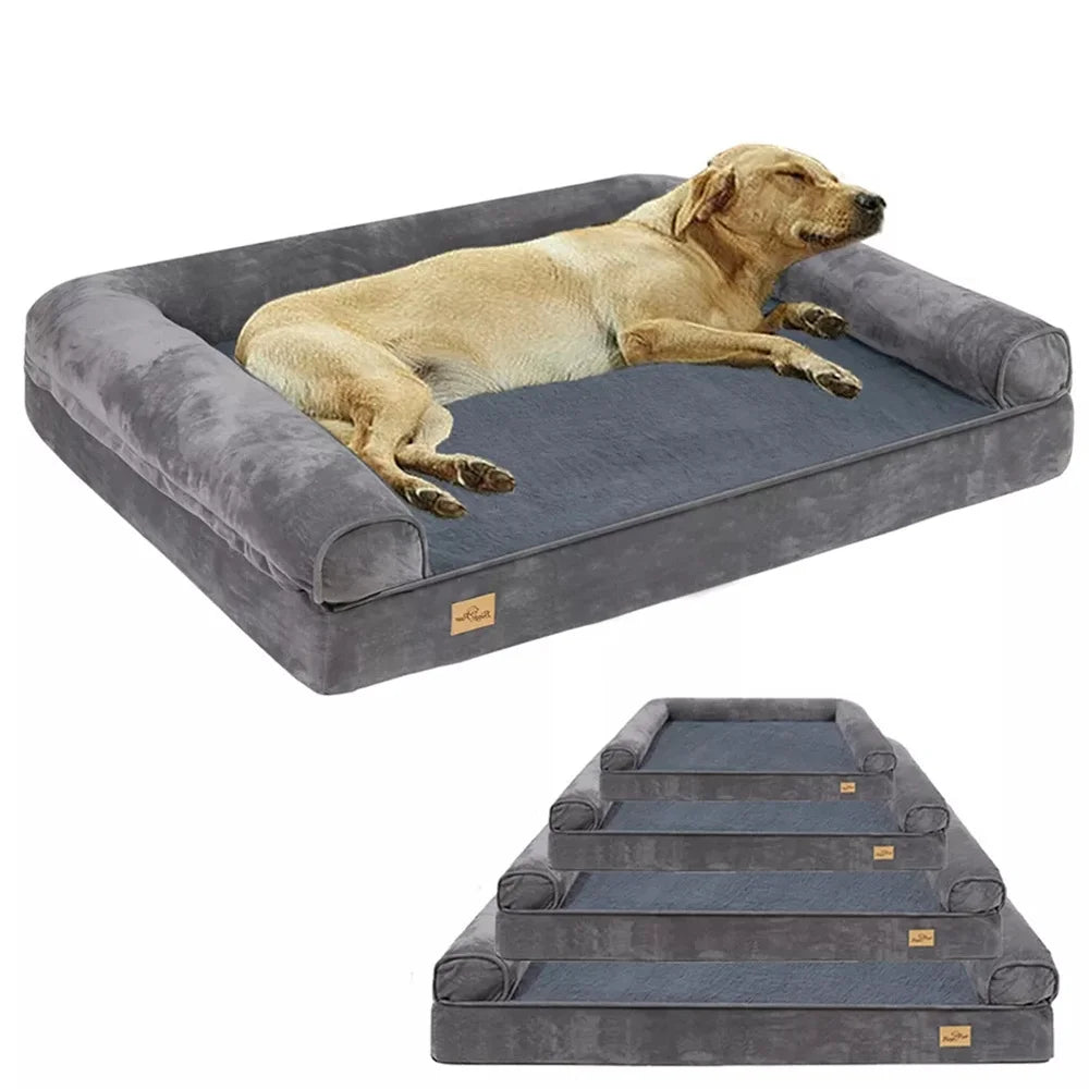 XXXL Large Calming Dog Bed Orthopedic Memory Foam , Waterproof Removable Cover Plush Mat for Small Medium Large Dogs