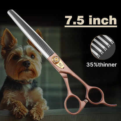 Fenice High-grade 7.5inch JP440C Steel pet grooming thinner scissorswith Thinning rate of 35%