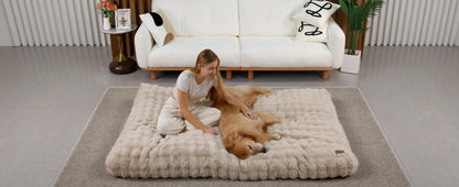 Ultra Plush Dog Bed ,Large Dog Crate Puppy Mattress, Washable Mat
