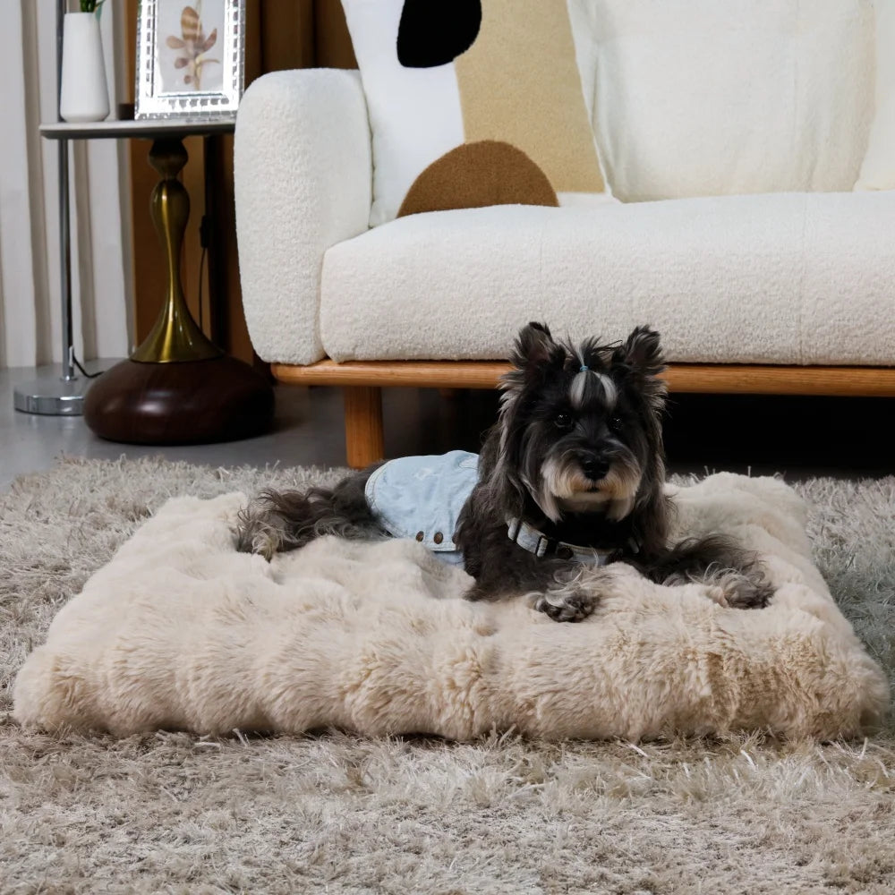 Ultra Plush Dog Bed ,Large Dog Crate Puppy Mattress, Washable Mat