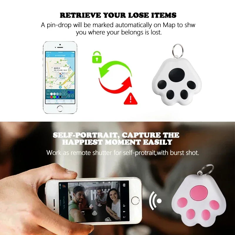 Dog Paw Mini GPS Tracker Cats, Dogs, Children, Elderly, Anti Lost Device, Intelligent Tracking Locator.