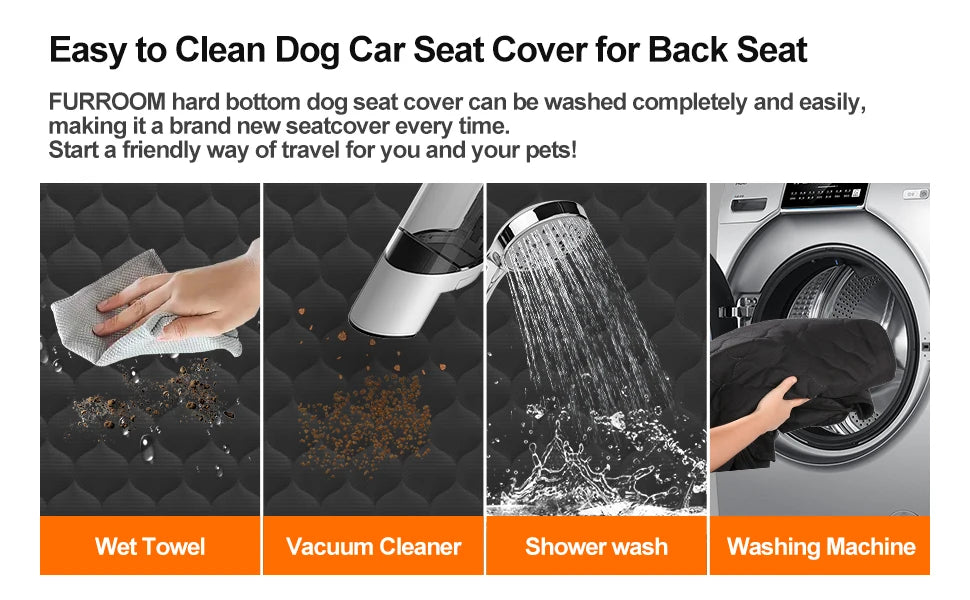 Waterproof Pet Travel Accessories Foldable Dog Car Seat , Car Pet Seat Safety Hammock, Trunk Mat, Car Rear Back Seat Protector