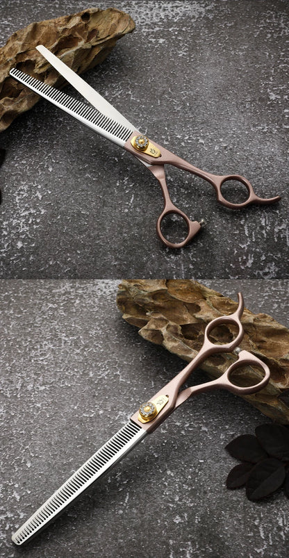 Fenice High-grade 7.5inch JP440C Steel pet grooming thinner scissorswith Thinning rate of 35%