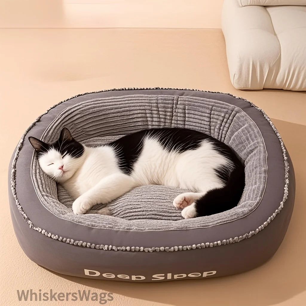 Pet Bed Comfortable Donut Round,  Soft, Washable Dog or Cat Cushion Bed