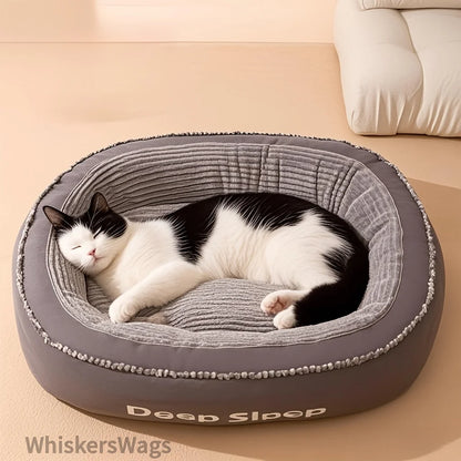 Pet Bed Comfortable Donut Round,  Soft, Washable Dog or Cat Cushion Bed