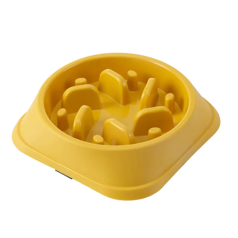 Pet Cat and Dog Slow Food Bowl, Anti-choking , Non-slip, Multiple Colors and Shapes