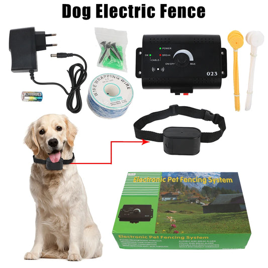 Electric Dog Fence Electronic Pet Fence System Containment, Sound Shocked Collar , Dog Training Collar Waterproof