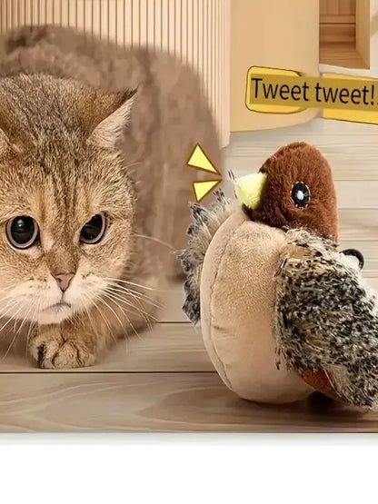 Interactive Touch-Activated Flapping Sparrow Kicking Toy with Realistic Chirping Sound, Suitable for Exercise