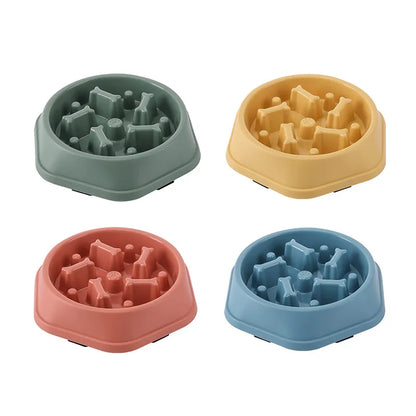 Pet Cat and Dog Slow Food Bowl, Anti-choking , Non-slip, Multiple Colors and Shapes