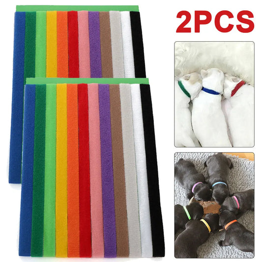 12Pcs Puppy Collars Nylon, Assorted Colors, Newborn Puppy Collars Pet Identification Collars for Cats and Dogs