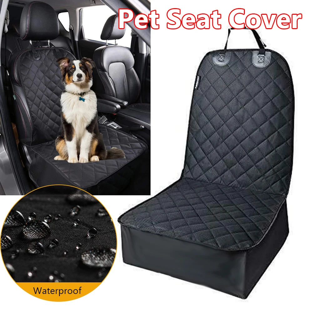 Dog Car Front Seat Cover Waterproof, Non-Slip Pet Cat and Dog Carrier, Folding Pet Carrier Seat Cover for Cars Trucks SUV