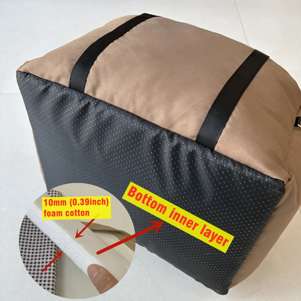 Dog Car Seat with Safety Belt, Four Season Universal Pet Nest Cushion, Washable Dogs, Cats, Sofa Bedding Travel Mattress