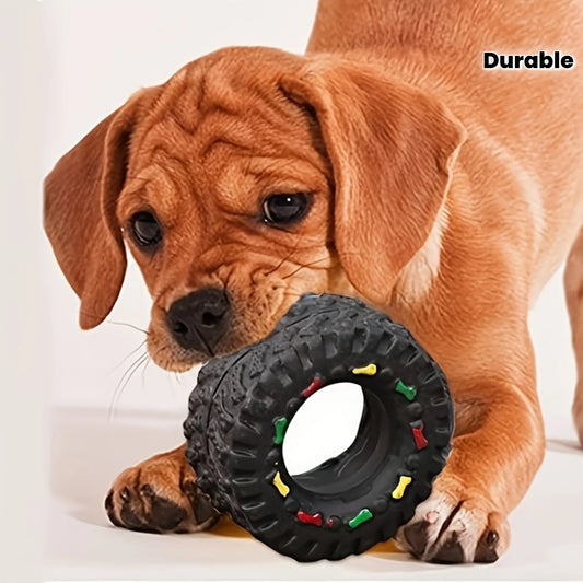 1pc Durable Dog Chew Wheel Toy Chew-Resistant, Interactive Sound , Suitable for Puppies Small and Medium Dogs