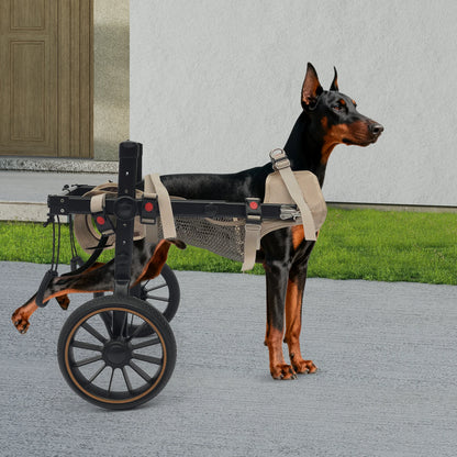 Pet Walking Aid, XL Pet Rehabilitation Walking Aid Stable and Reliable 2-wheel Dog Wheelchairs,Refined Leash D-Ring for Back Legs