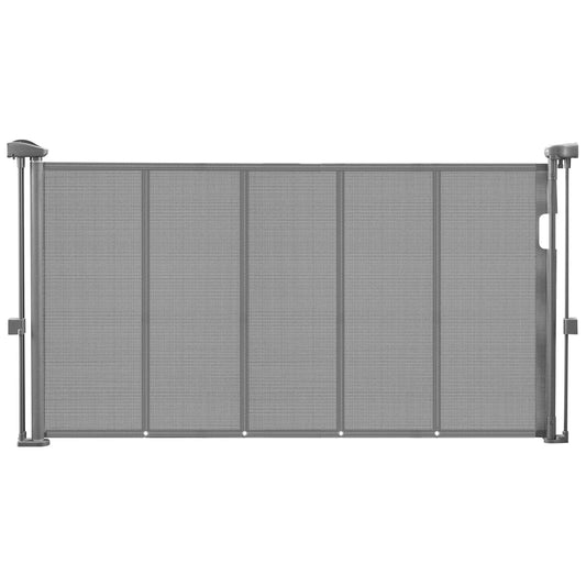 SucceBuy 55/71/110in Retractable Gate , 34in Tall , Extends Wide and Retractable Gate for Kids and Pets , Mesh Material , Easy to Install