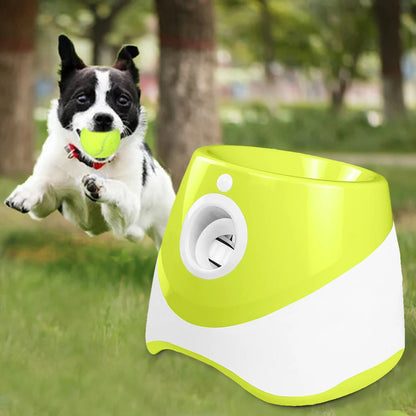 Pet Prime Automatic Dog Ball Thrower, Launcher, Interative Dog Fetch Machine with 3 Tennis Balls for Indoor/Outdoor Throwing Game