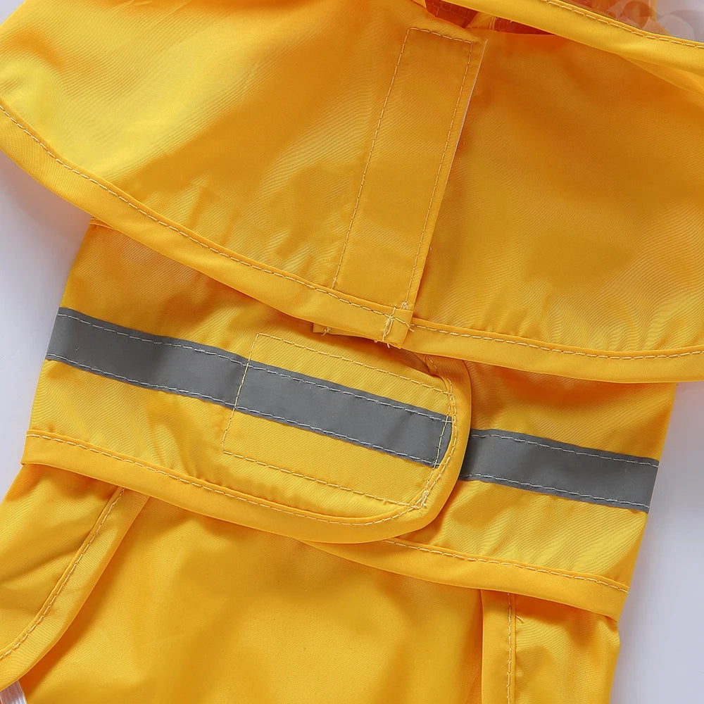Fashionable Reflective Pet Dog Raincoat ,Hooded ,Waterproof Jacket for Big Dogs