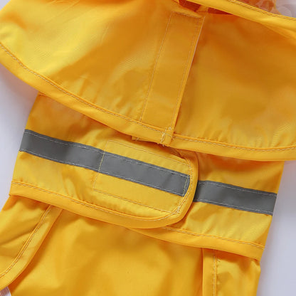 Fashionable Reflective Pet Dog Raincoat ,Hooded ,Waterproof Jacket for Big Dogs
