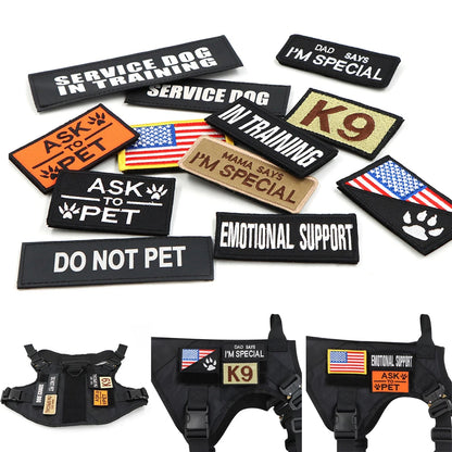 Military Large Dog Harness ,Collar Leash Bags, Patches, Set Pet Malinois Training Vests Tactical Dogs Harnesses Accessories
