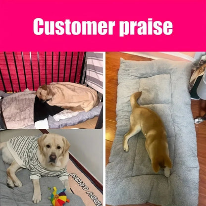 Oversized Plush Dog or Cat Bed - Winter Warm, Waterproof and Washable, Extra Thick Soft Fleece