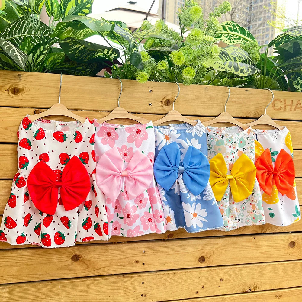 Dog Princess Dress,  Cute Printed Bow Lace,  Dog Dresses for Small, Medium, Puppies... Poodle , Chihuahua