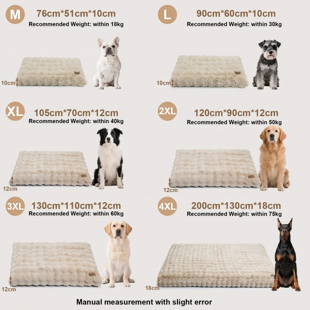 Ultra Plush Dog Bed ,Large Dog Crate Puppy Mattress, Washable Mat