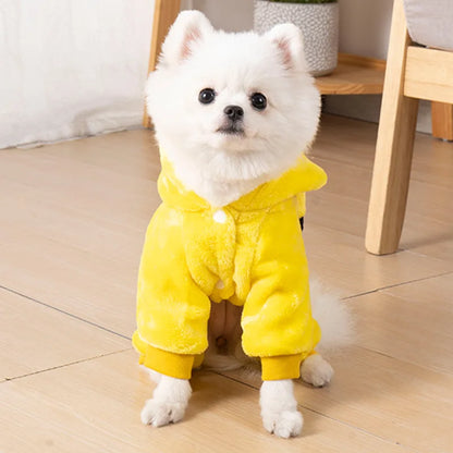 Soft Warm Fleece Dogs Jumpsuits with Hoodies, Pet Clothing for Small Dogs, Puppies and Cats