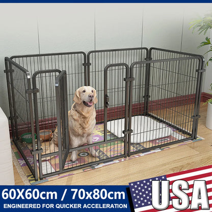 4/6 Panels Dog Fence, Playpen Foldable, Puppy Exercise Kennel , Heavy Duty Cage for Dogs, Cats, Rabbits or any medium size pet.
