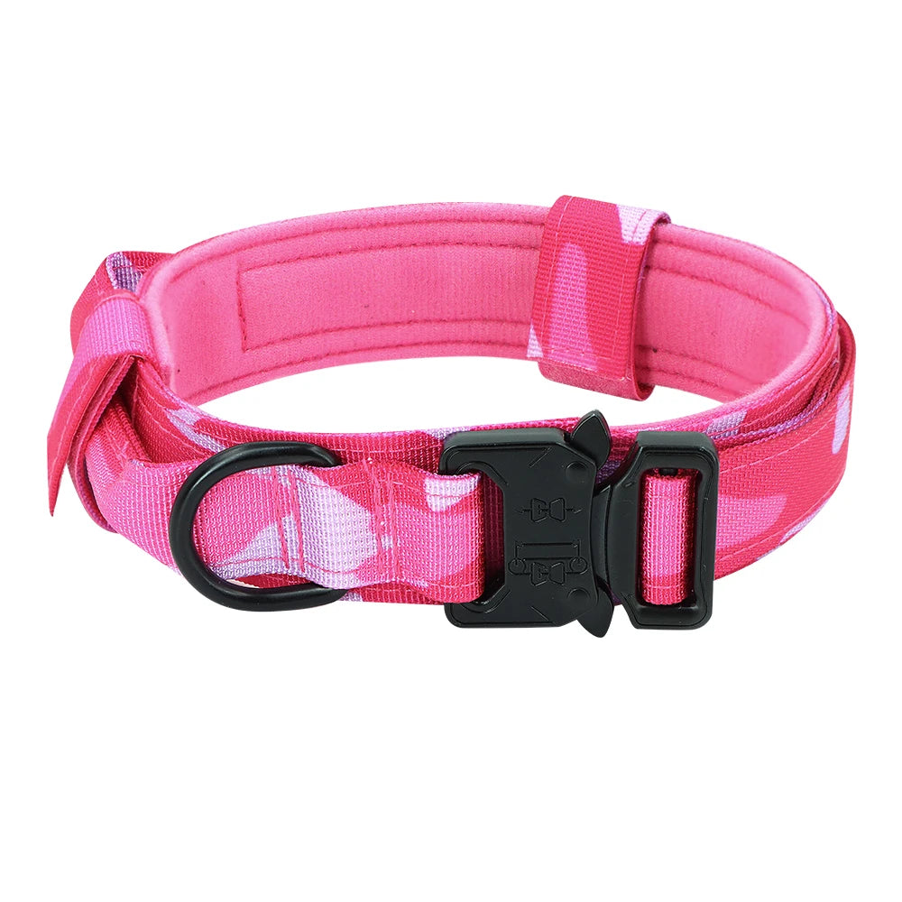 Dog Training Collar, Adjustable Tactical Dog Collar And Leash Set Control Handle For Small and Big Dogs