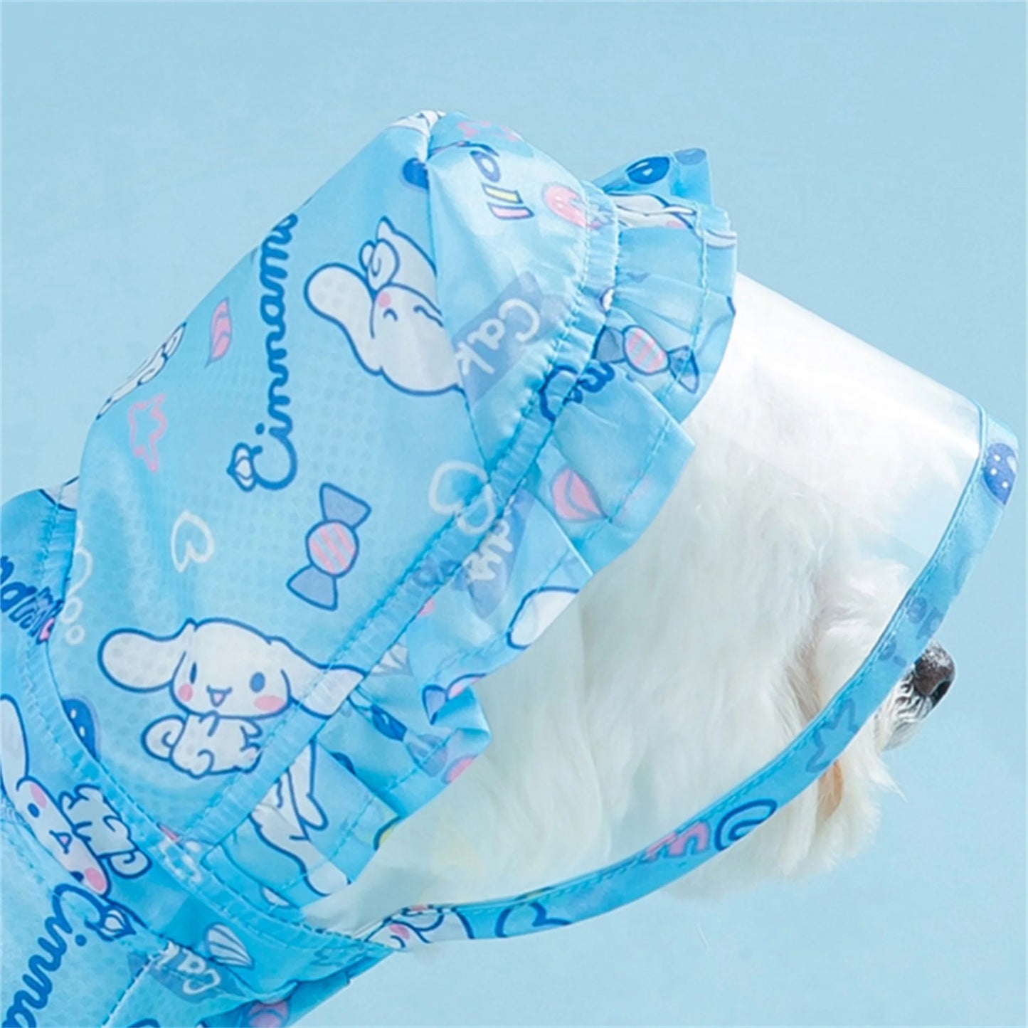 Cinnamoroll Pet Raincoat, Waterproof ,Hood Rain Jacket for Dogs of all Sizes - Keep Your Pup Dry and Stylish
