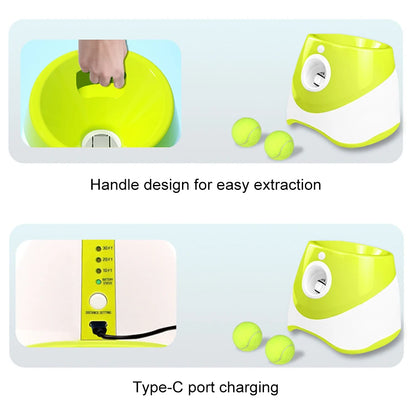 Pet Prime Automatic Dog Ball Thrower, Launcher, Interative Dog Fetch Machine with 3 Tennis Balls for Indoor/Outdoor Throwing Game