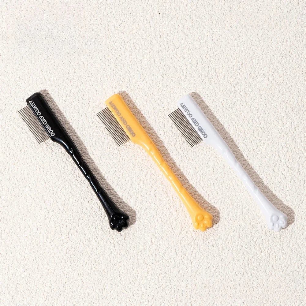 Pet Facial Cleaning Comb Set, Removes Tear Stains, Dog and Cat Hair Repair Scissors, Hair Comb