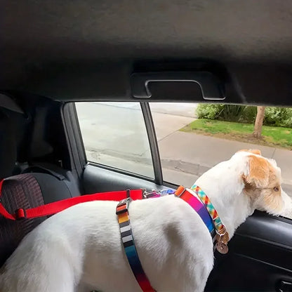 1pc Pet Dog And Cat Seat Belt, Car Headrest Restraint, Adjustable Safety Rope,