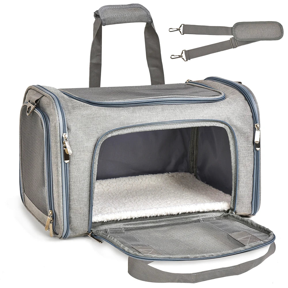 Dog Carrier Bag ,Soft Side Backpack, Pet Carriers Dog Travel Bags Airline Approved ,Transport For Small Dogs and Cats