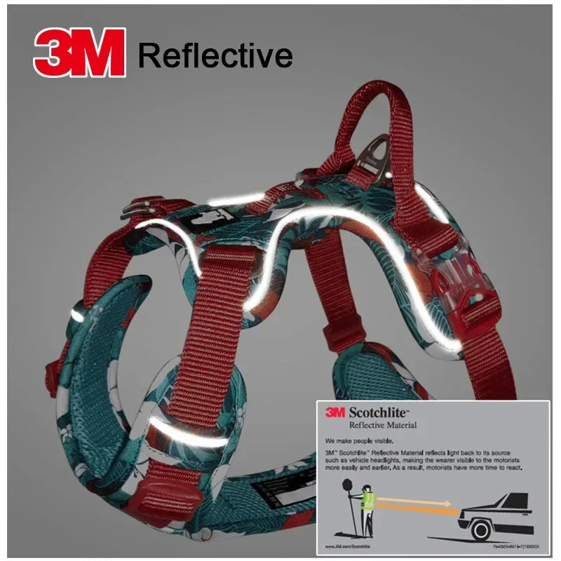 Truelove Pet Explosion-proof Dog Harness, Camouflage, Reflective Nylon Special Edition and Upgrade Version Easy to Adjust