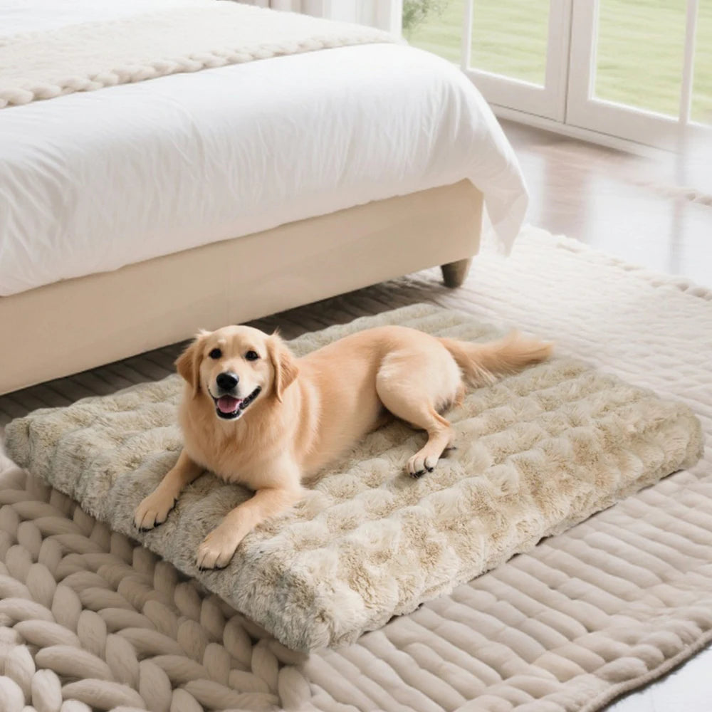 Ultra Plush Dog Bed ,Large Dog Crate Puppy Mattress, Washable Mat