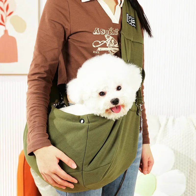 Comfortable Dog Bag ,Pet Crossbody Shoulder Bag, Outdoor Travel , Portable Cat or Puppy Sling Carrier