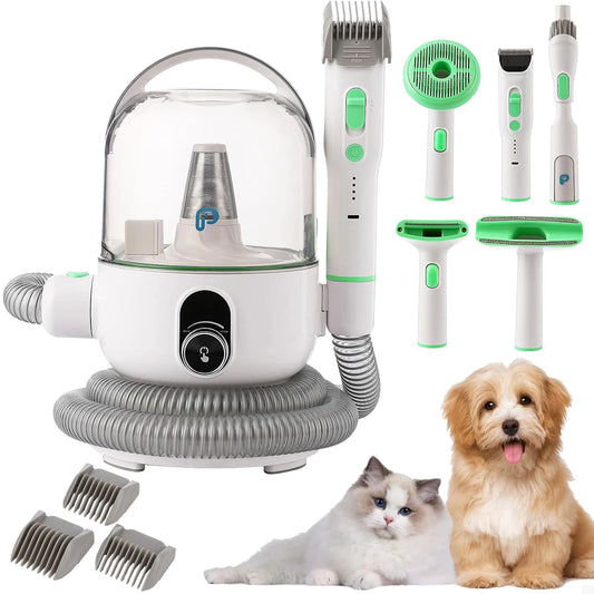 Pet Grooming Kit with 2L Vacuum Suction removing  99% Pet Hair, Professional Quiet Dog Grooming Vacuum Kit with 5 Grooming Tools For Pets