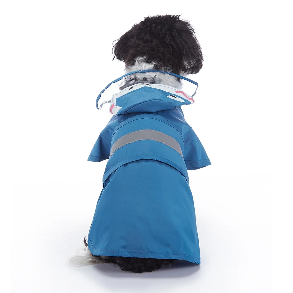 Fashionable Reflective Pet Dog Raincoat ,Hooded ,Waterproof Jacket for Big Dogs