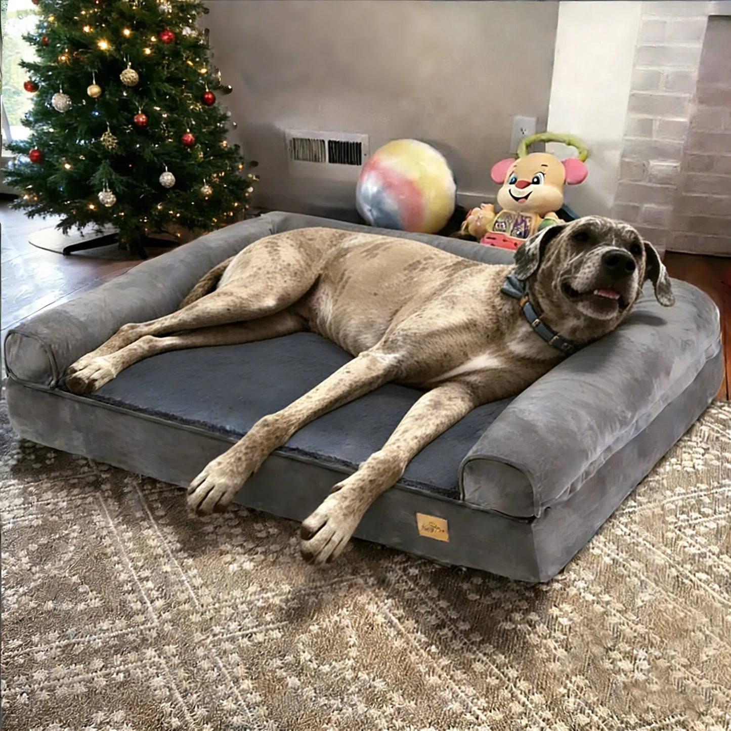 XXXL Large Calming Dog Bed Orthopedic Memory Foam , Waterproof Removable Cover Plush Mat for Small Medium Large Dogs
