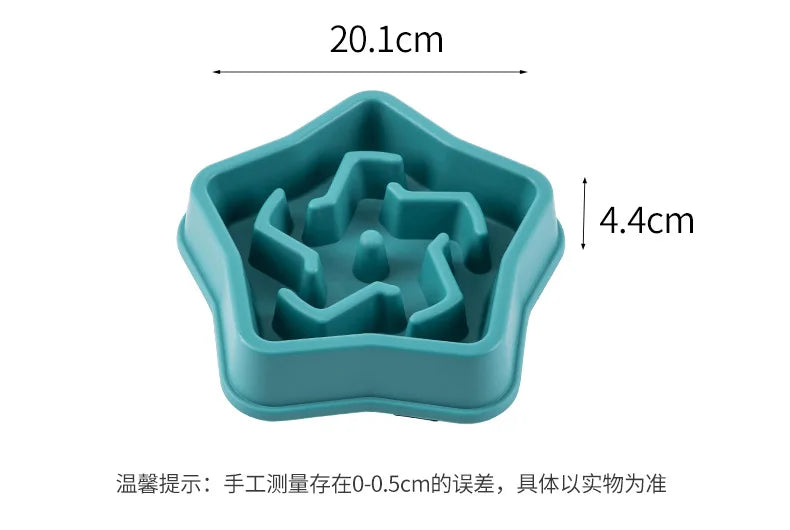 Pet Cat and Dog Slow Food Bowl, Anti-choking , Non-slip, Multiple Colors and Shapes