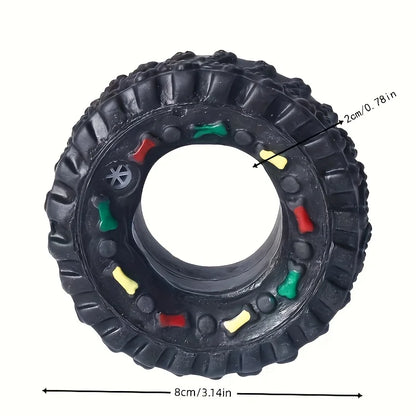 1pc Durable Dog Chew Wheel Toy Chew-Resistant, Interactive Sound , Suitable for Puppies Small and Medium Dogs
