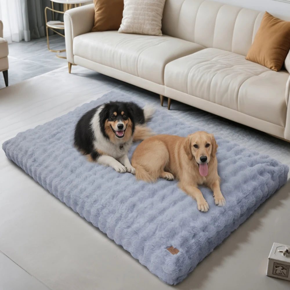 Ultra Plush Dog Bed ,Large Dog Crate Puppy Mattress, Washable Mat