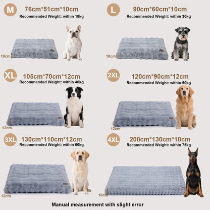 Ultra Plush Dog Bed ,Large Dog Crate Puppy Mattress, Washable Mat