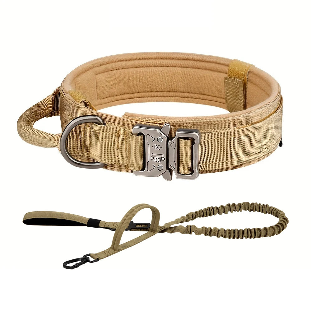 Dog Training Collar, Adjustable Tactical Dog Collar And Leash Set Control Handle For Small and Big Dogs