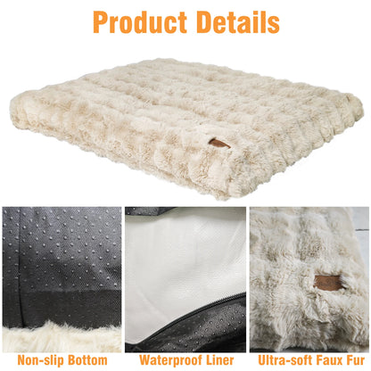 Ultra Plush Dog Bed ,Large Dog Crate Puppy Mattress, Washable Mat