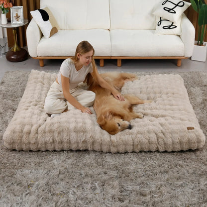 Ultra Plush Dog Bed ,Large Dog Crate Puppy Mattress, Washable Mat