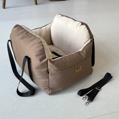 Dog Car Seat with Safety Belt, Four Season Universal Pet Nest Cushion, Washable Dogs, Cats, Sofa Bedding Travel Mattress